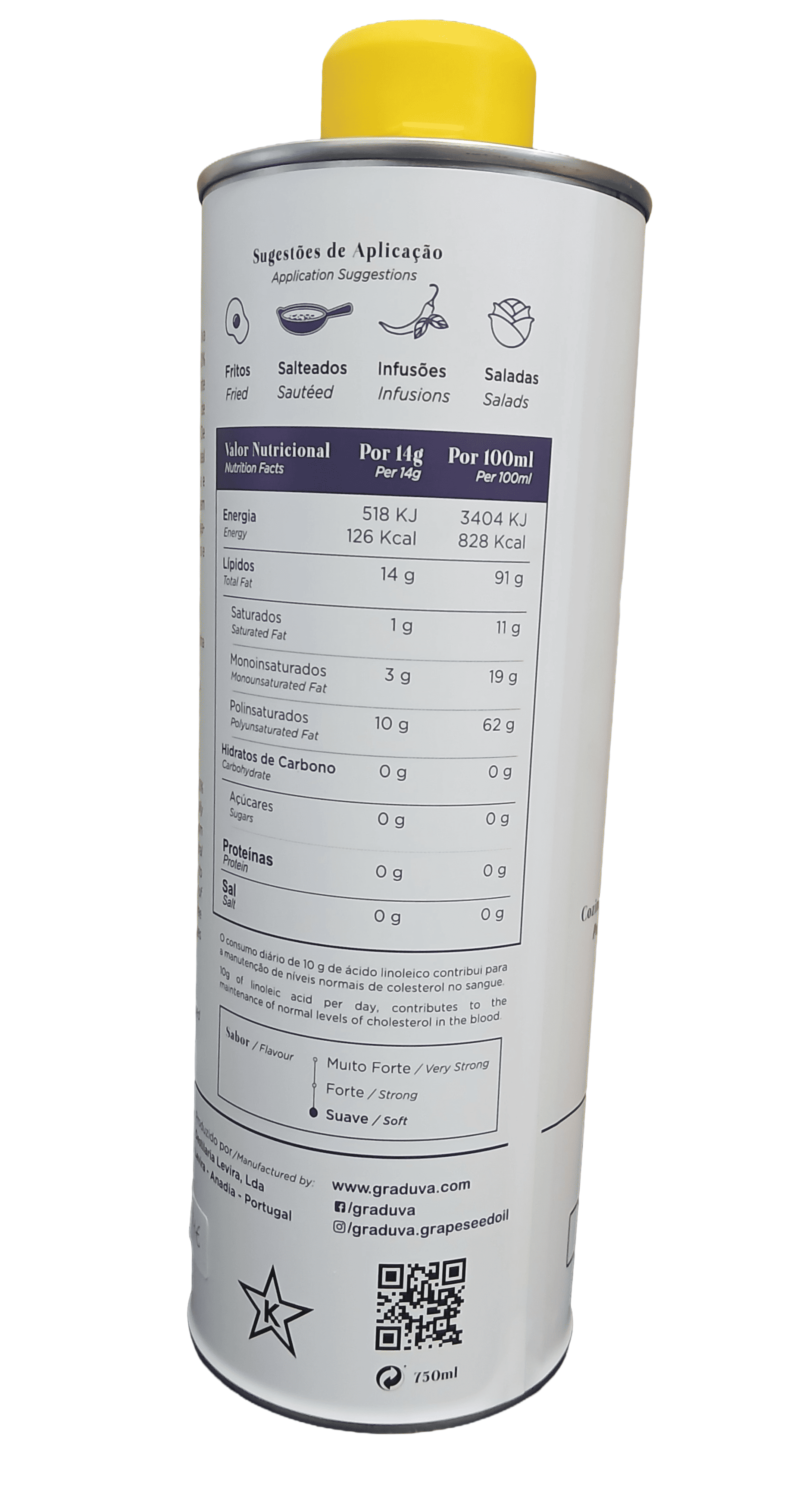 Óleo de Grainha de Uva  Graduva 750ml 2