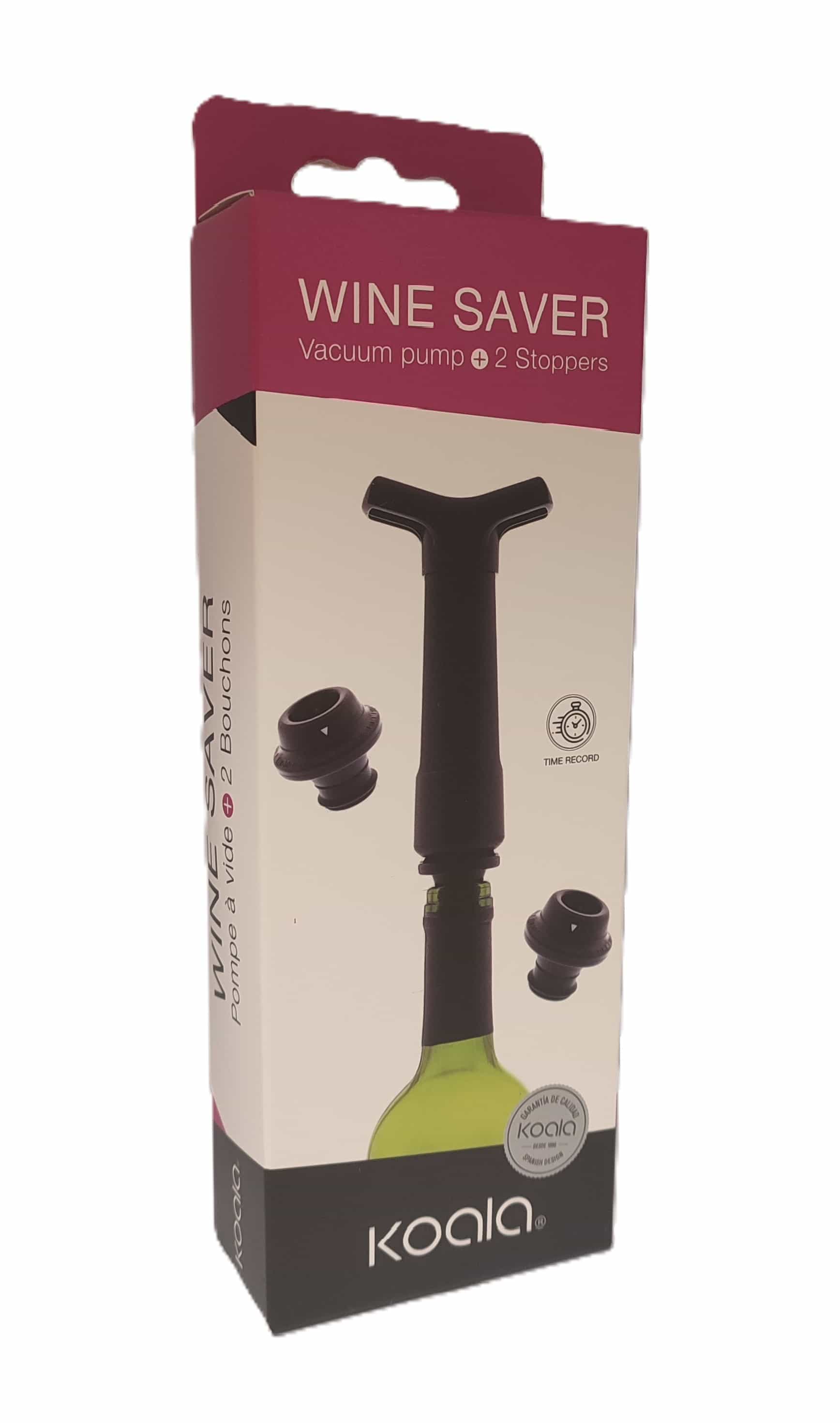 Wine saver - Bomba de vácuo e duas tampas 0